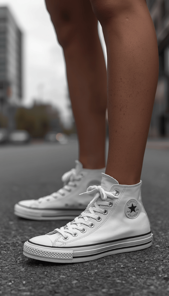 Leather High-Top Sneakers