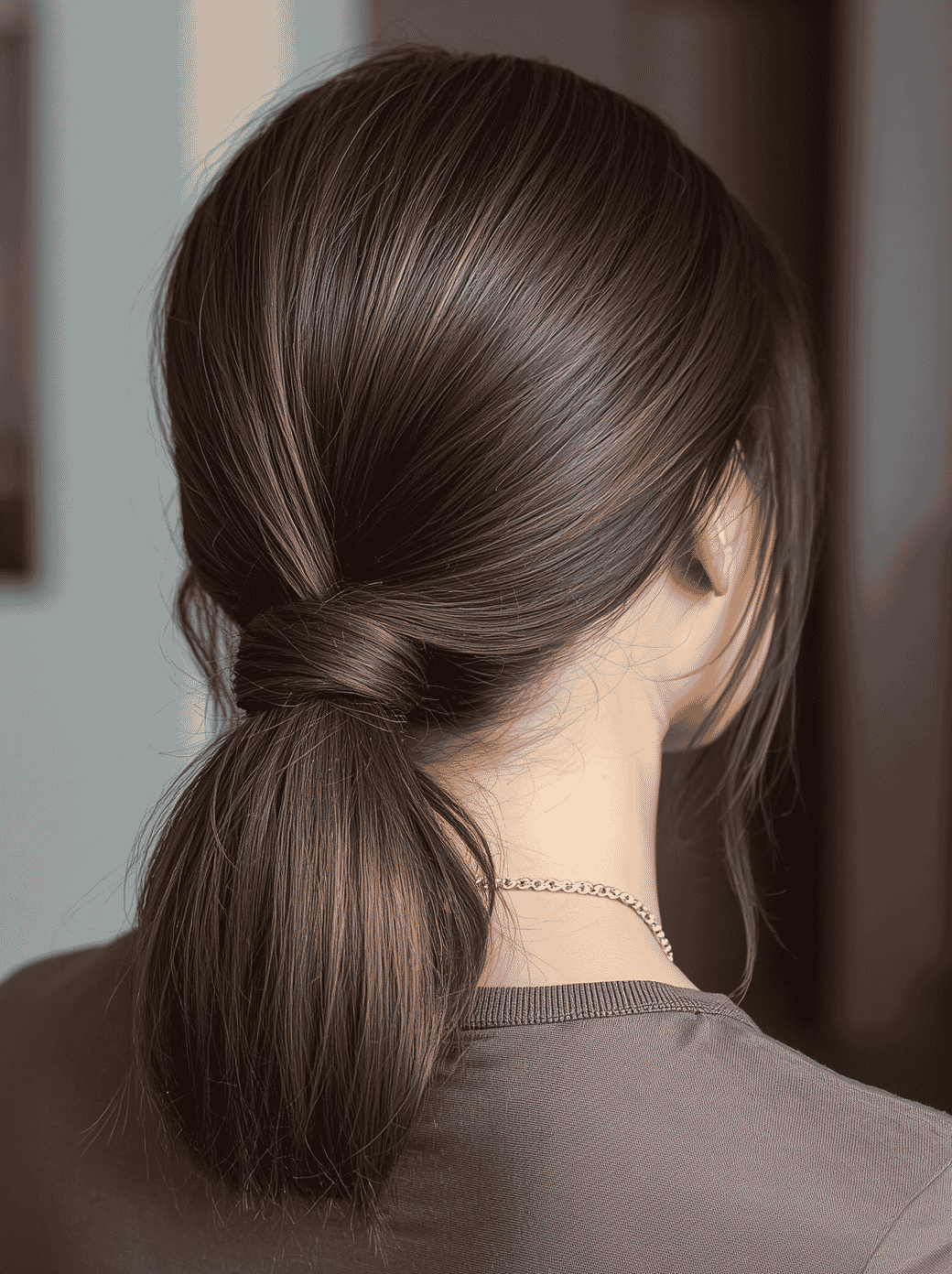 The Sleek Low Ponytail