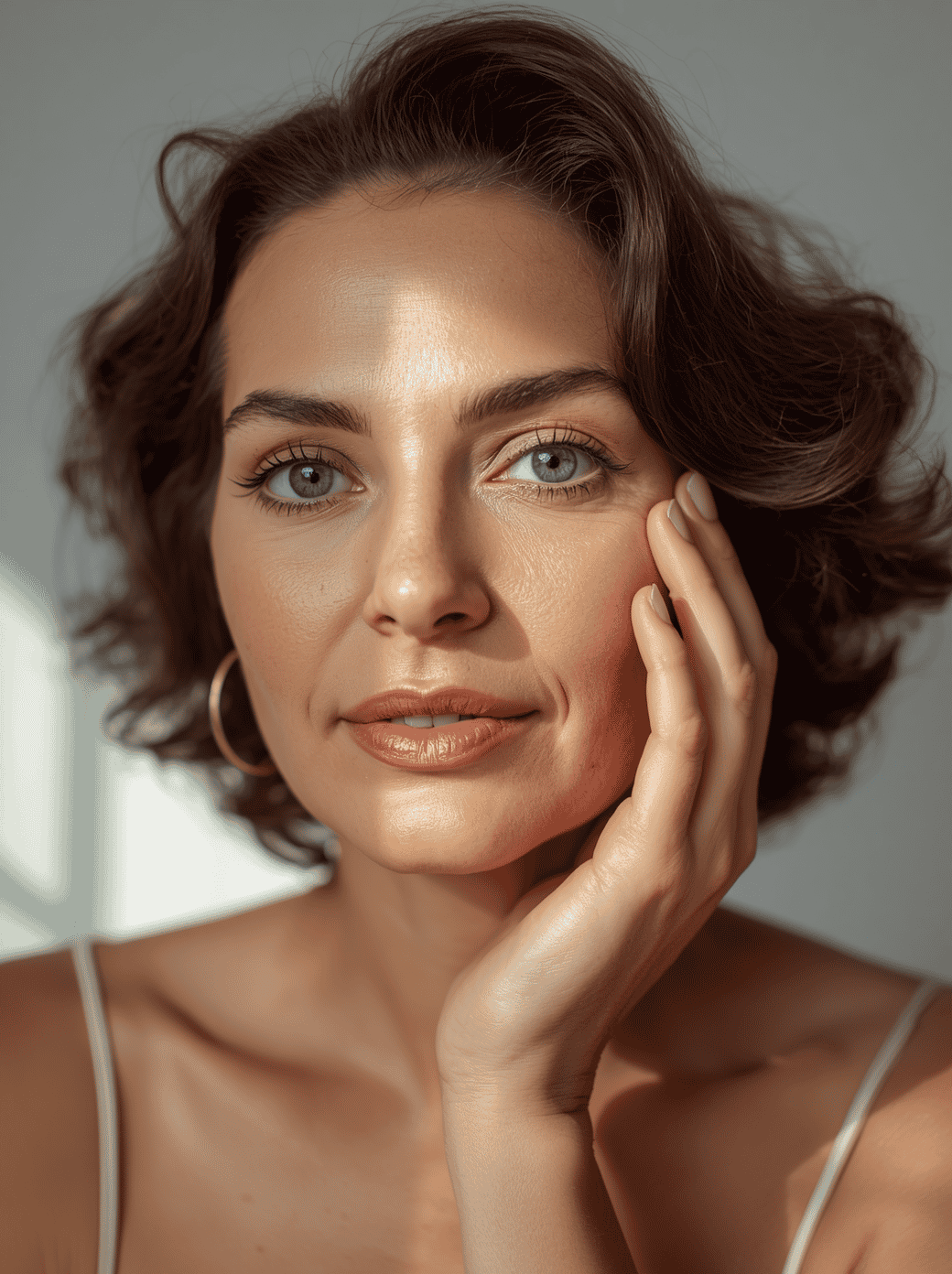 Gentle cleanser (extra-gentle if skin is sensitive)
Hydrating toner or essence
Antioxidant serum (vitamin C OR niacinamide, pick one)
Moisturizer
Eye cream (now essential, not optional)
SPF 50+ sunscreen